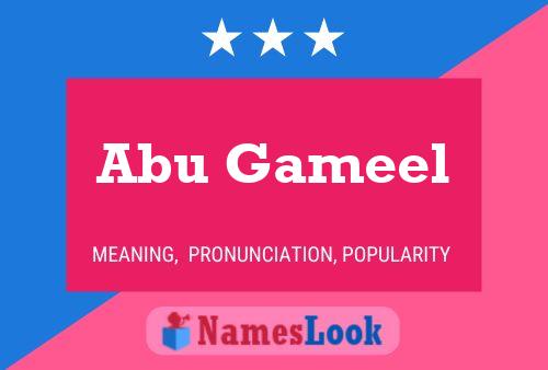 Poster del nome Abu Gameel