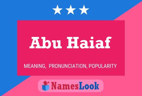 Poster del nome Abu Haiaf