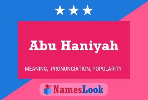 Poster del nome Abu Haniyah