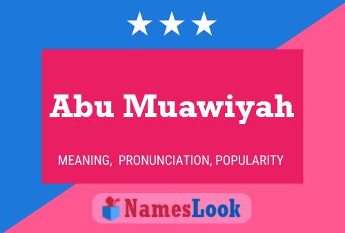 Poster del nome Abu Muawiyah