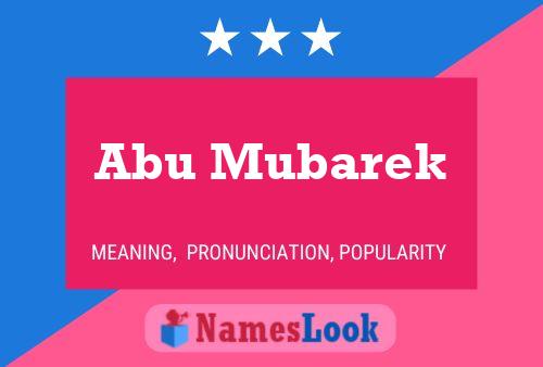 Poster del nome Abu Mubarek