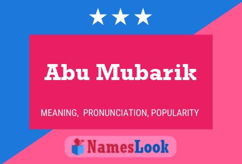 Poster del nome Abu Mubarik