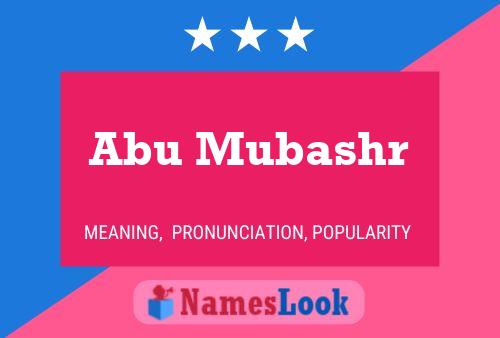 Poster del nome Abu Mubashr