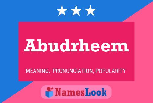 Poster del nome Abudrheem