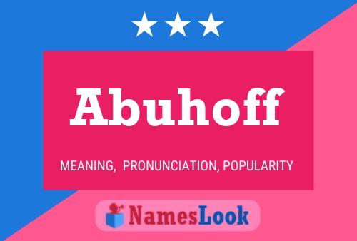 Poster del nome Abuhoff