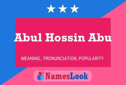 Poster del nome Abul Hossin Abu