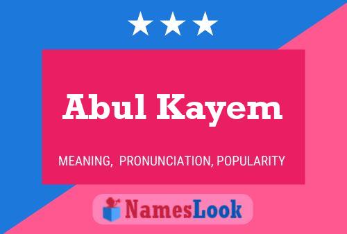 Poster del nome Abul Kayem