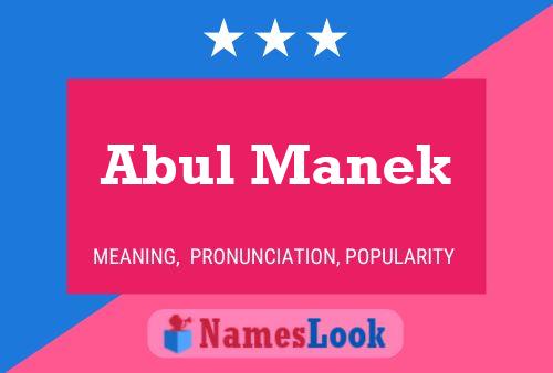 Poster del nome Abul Manek