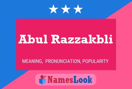 Poster del nome Abul Razzakbli