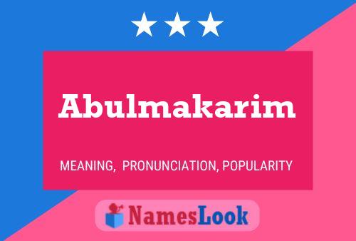 Poster del nome Abulmakarim