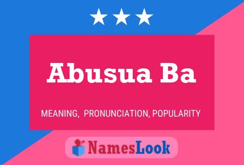 Poster del nome Abusua Ba