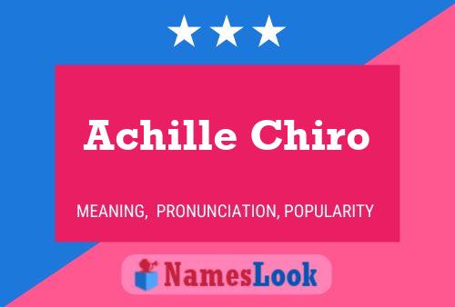 Poster del nome Achille Chiro