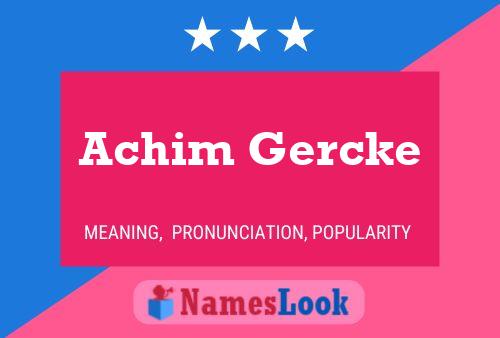 Poster del nome Achim Gercke