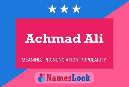 Poster del nome Achmad Ali