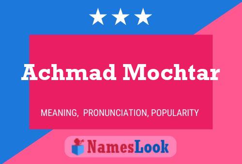 Poster del nome Achmad Mochtar