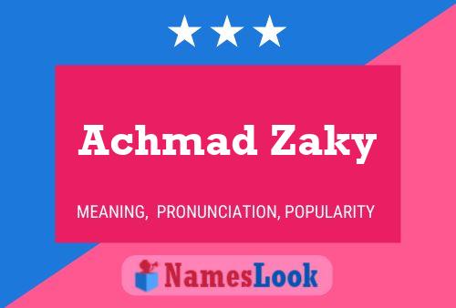 Poster del nome Achmad Zaky