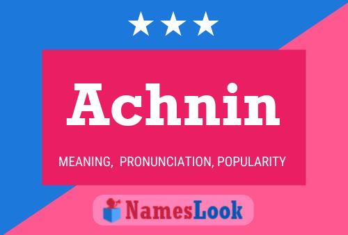 Poster del nome Achnin