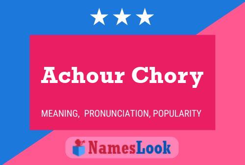 Poster del nome Achour Chory