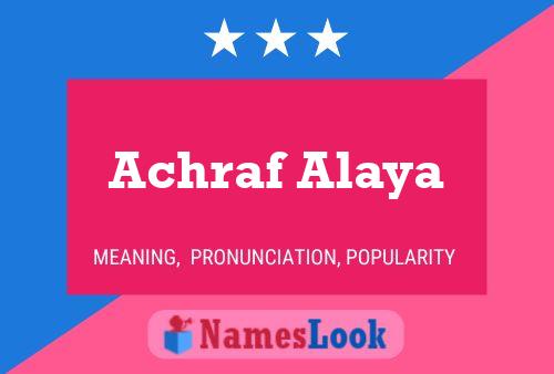 Poster del nome Achraf Alaya