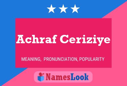 Poster del nome Achraf Ceriziye