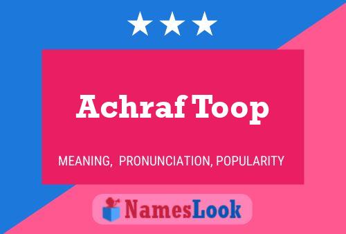 Poster del nome Achraf Toop