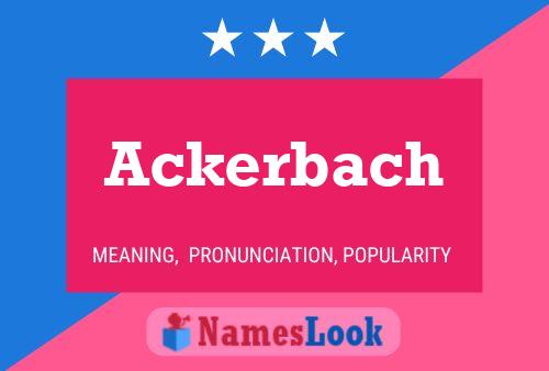 Poster del nome Ackerbach