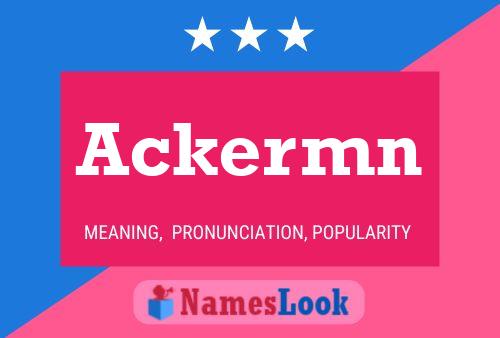 Poster del nome Ackermn