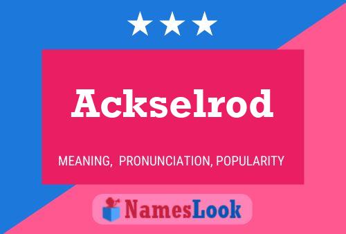 Poster del nome Ackselrod