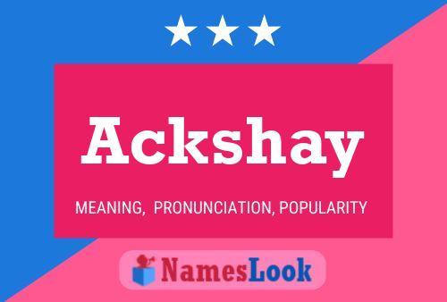 Poster del nome Ackshay