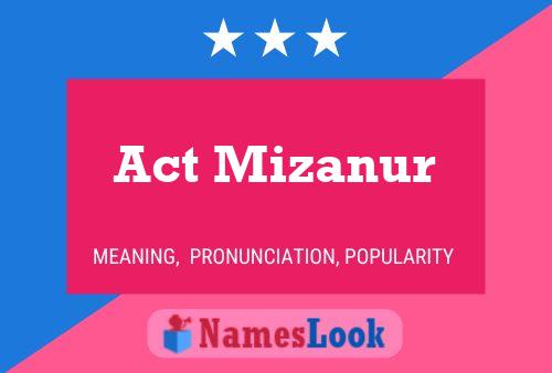 Poster del nome Act Mizanur