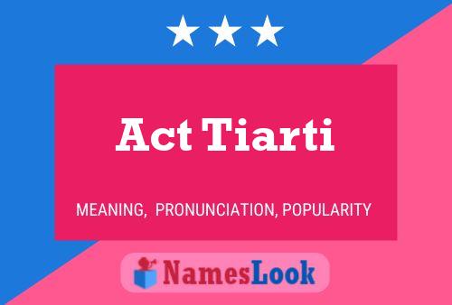 Poster del nome Act Tiarti