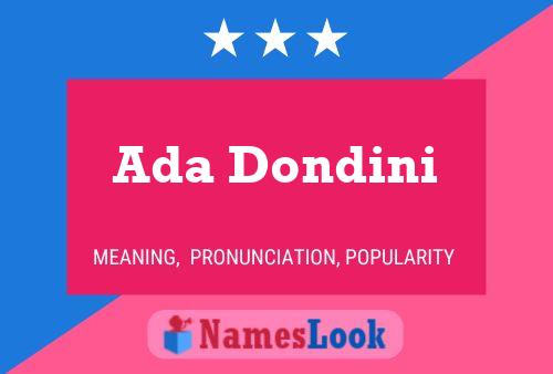 Poster del nome Ada Dondini