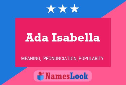 Poster del nome Ada Isabella