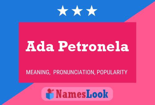 Poster del nome Ada Petronela