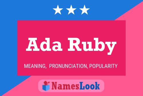 Poster del nome Ada Ruby