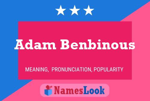 Poster del nome Adam Benbinous