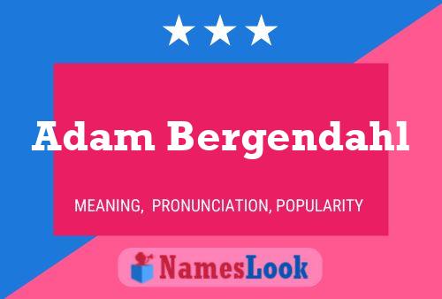 Poster del nome Adam Bergendahl