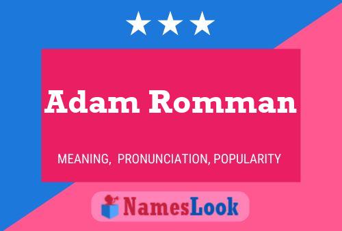 Poster del nome Adam Romman