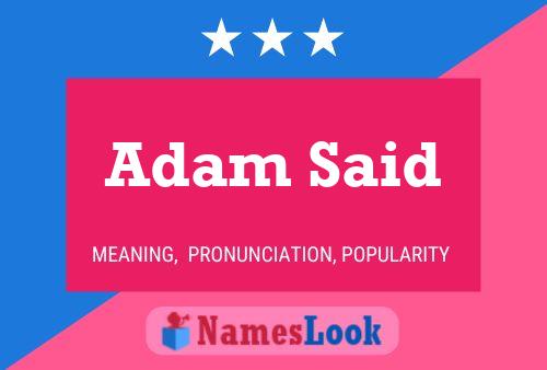 Poster del nome Adam Said