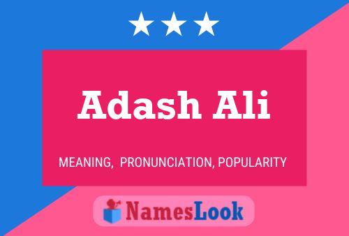 Poster del nome Adash Ali