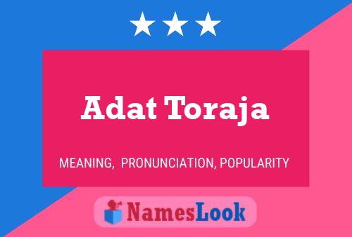 Poster del nome Adat Toraja