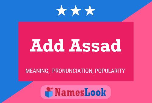 Poster del nome Add Assad