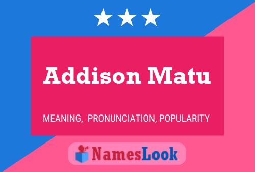 Poster del nome Addison Matu