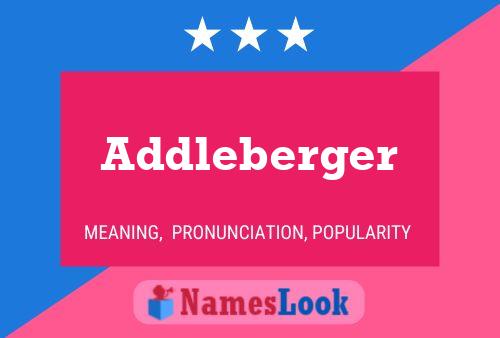 Poster del nome Addleberger