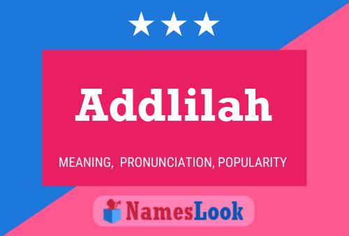 Poster del nome Addlilah