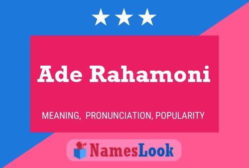 Poster del nome Ade Rahamoni