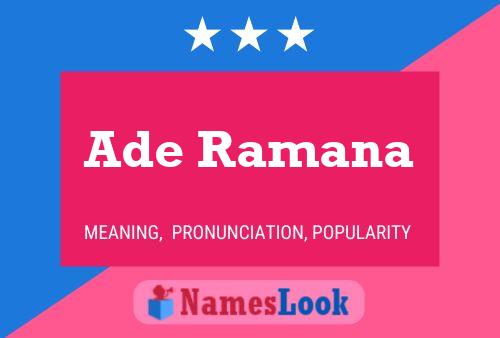 Poster del nome Ade Ramana