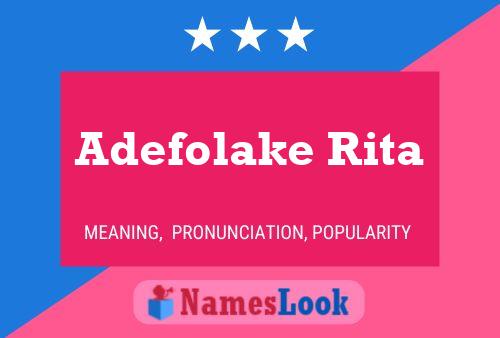 Poster del nome Adefolake Rita