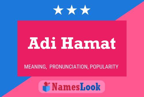 Poster del nome Adi Hamat