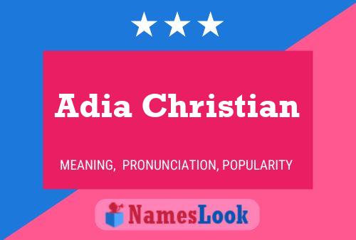 Poster del nome Adia Christian